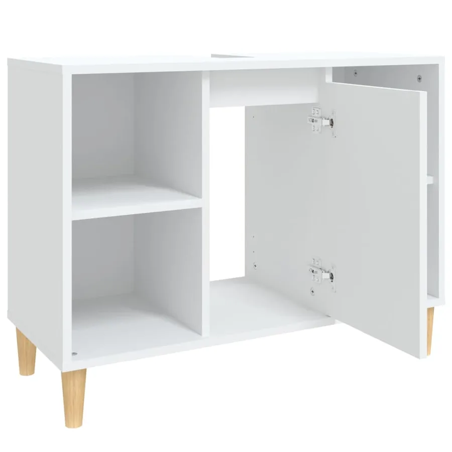 Meuble d'évier blanc 80x33x60 cm bois d'ingénierie - 7
