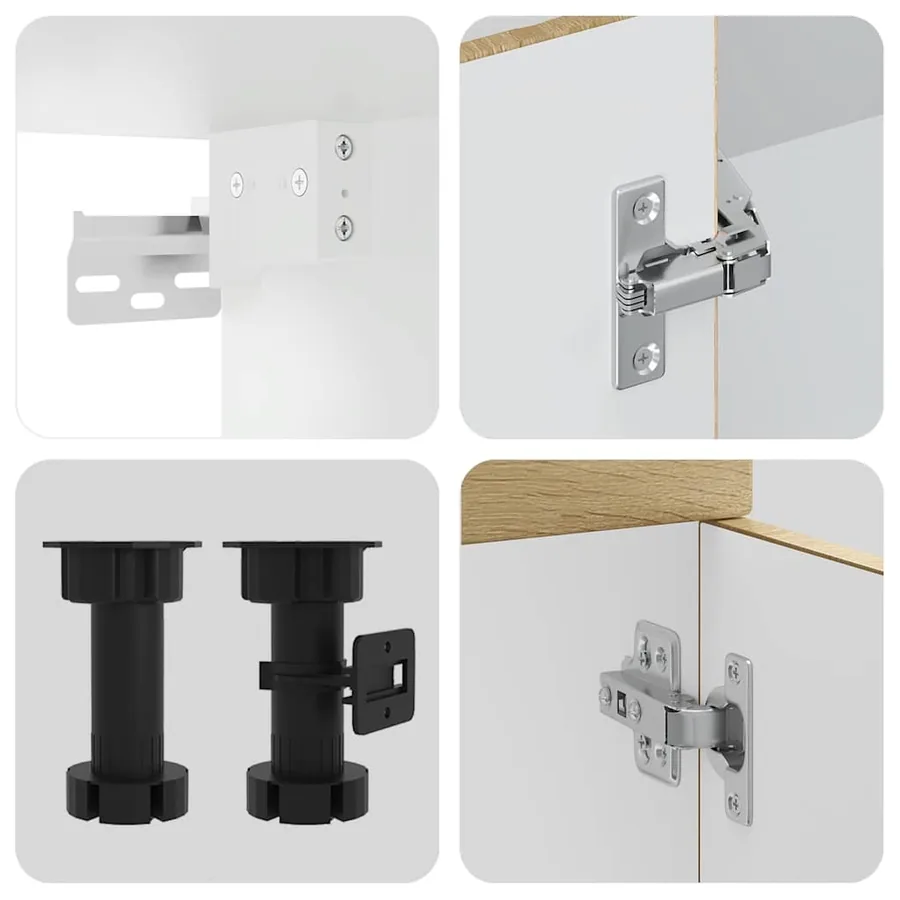 Ensemble d'armoires de cuisine 7 pcs Kalmar bois d'ingénierie - 7