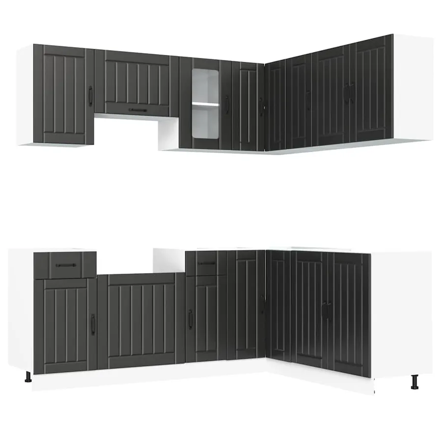 Ensemble d'armoires de cuisine 11 pcs Kalmar bois d'ingénierie - 2
