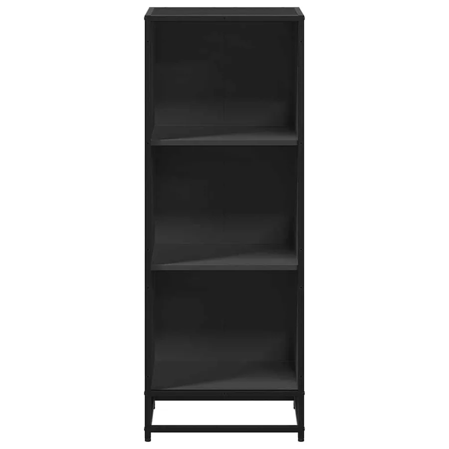 Bibliothèque noir 40x35x107,5 cm bois d'ingénierie - 4