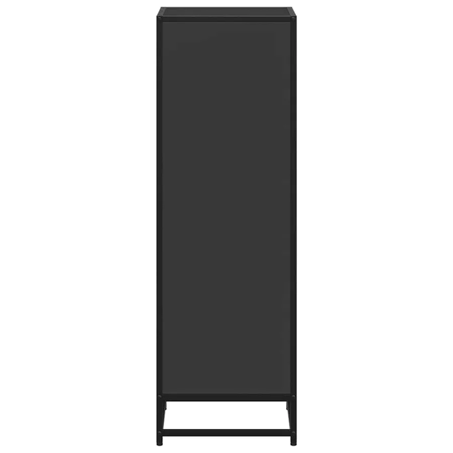 Bibliothèque noir 40x35x107,5 cm bois d'ingénierie - 5