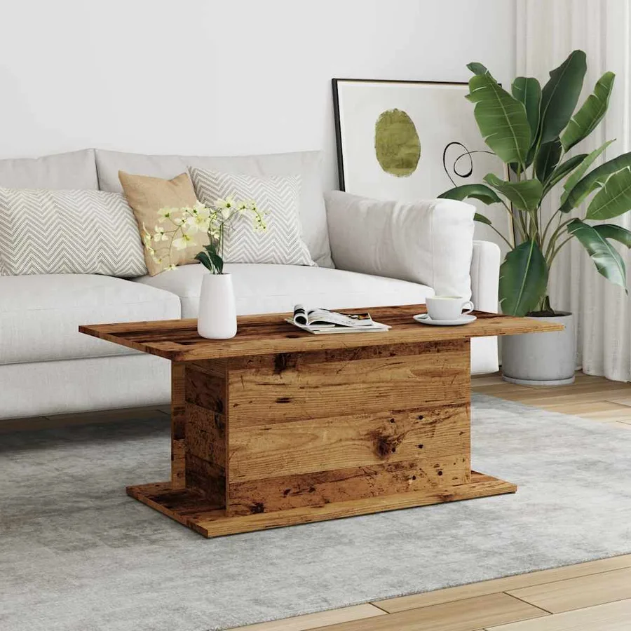 Table basse vieux bois 102x55,5x40 cm bois d'ingénierie - 3
