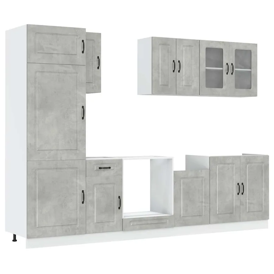 Ensemble d'armoires de cuisine 8 pcs Kalmar bois d'ingénierie - 2