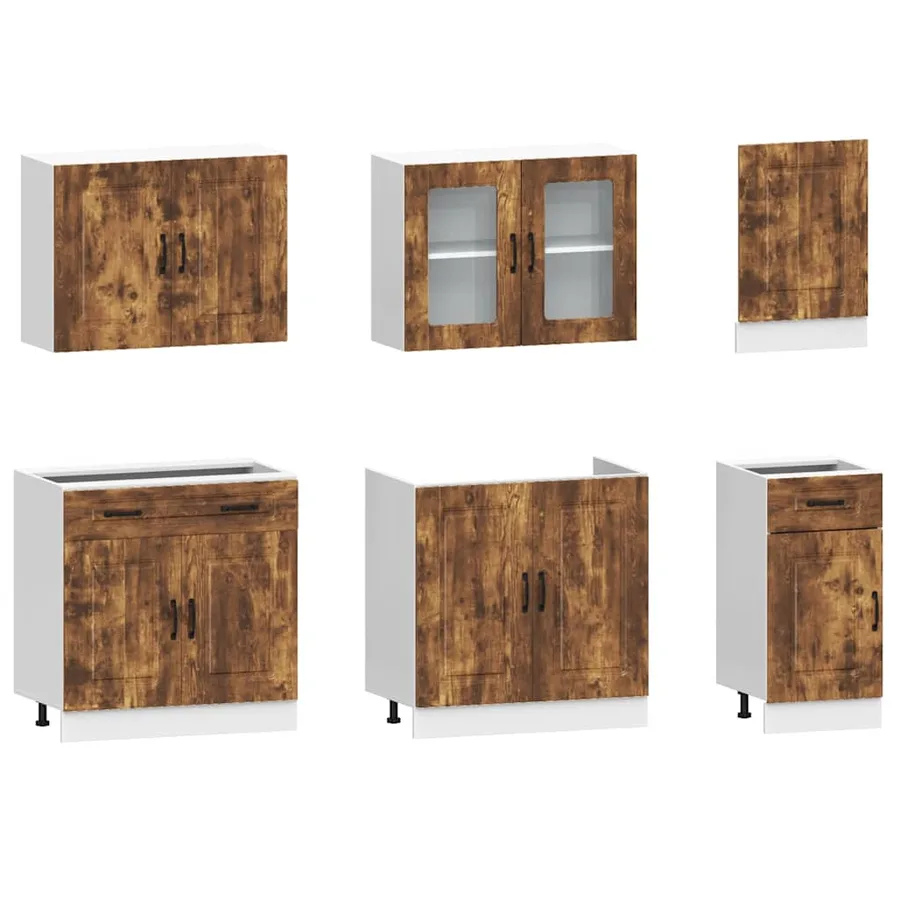 Ensemble d'armoires de cuisine 7 pcs Kalmar bois d'ingénierie - 4