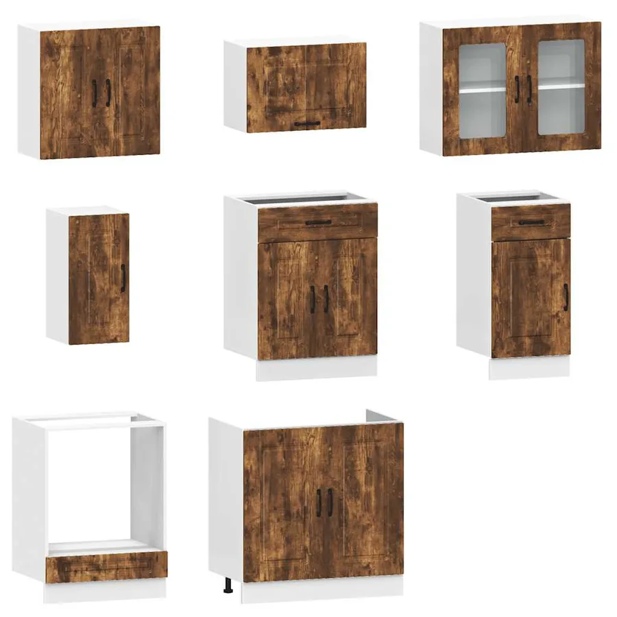 Ensemble d'armoires de cuisine 8 pcs Kalmar bois d'ingénierie - 4