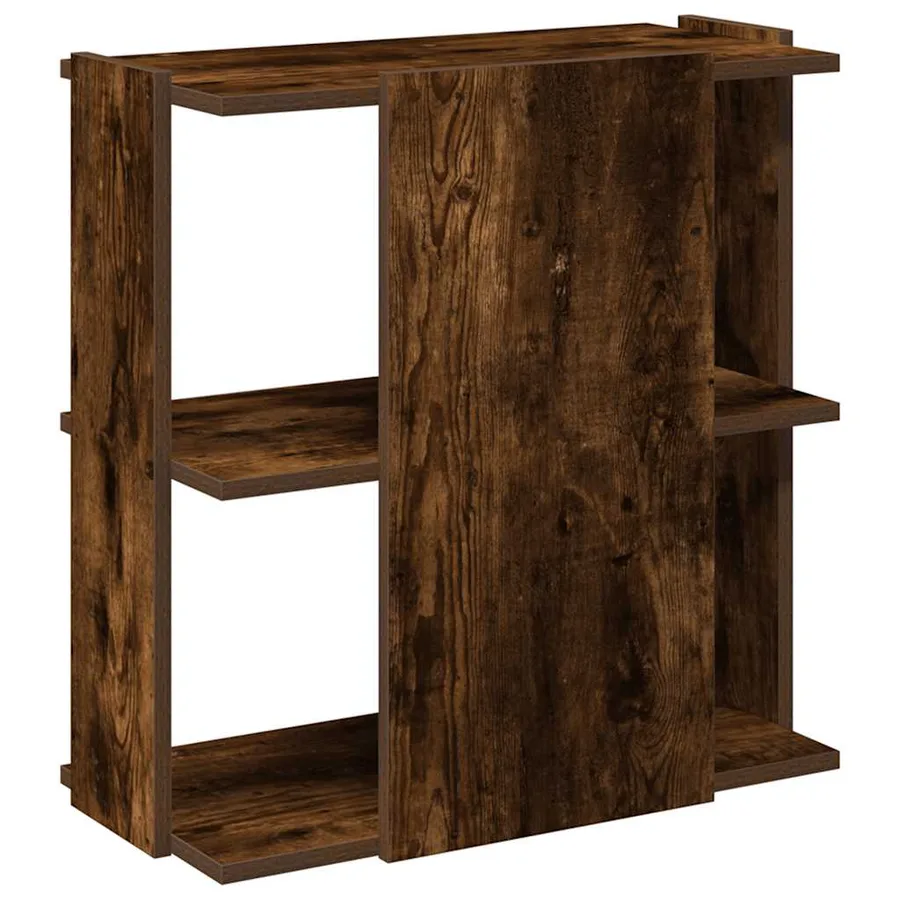 Bibliothèque 3 niveaux chêne fumé 60x30x60 cm bois d'ingénierie - 6