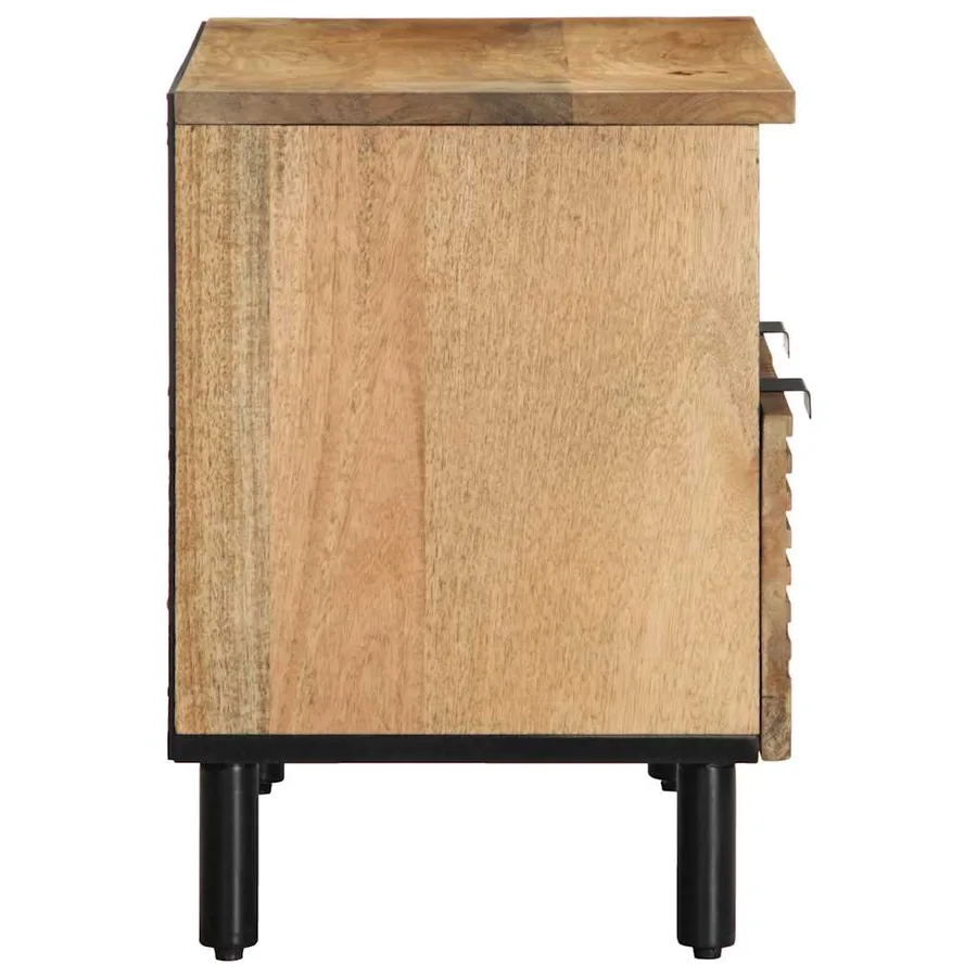 Meuble TV marron 70x33x46 cm bois massif de manguier - 4