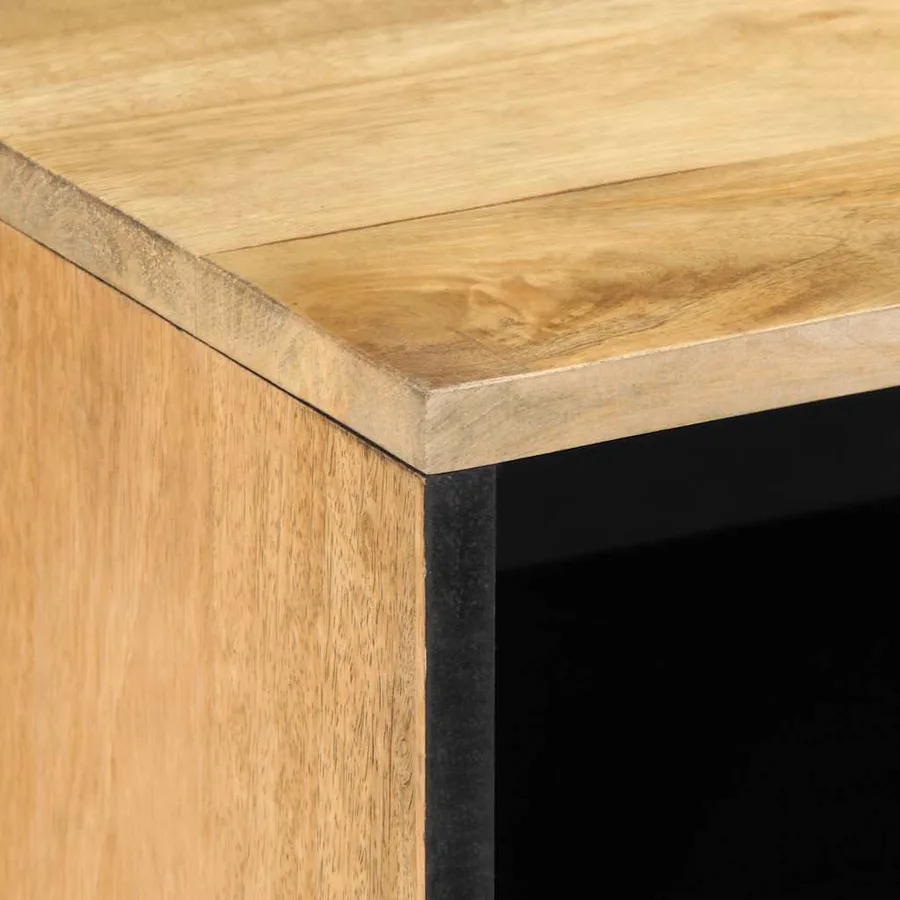 Meuble TV marron 80x31,5x46 cm bois massif de manguier - 7