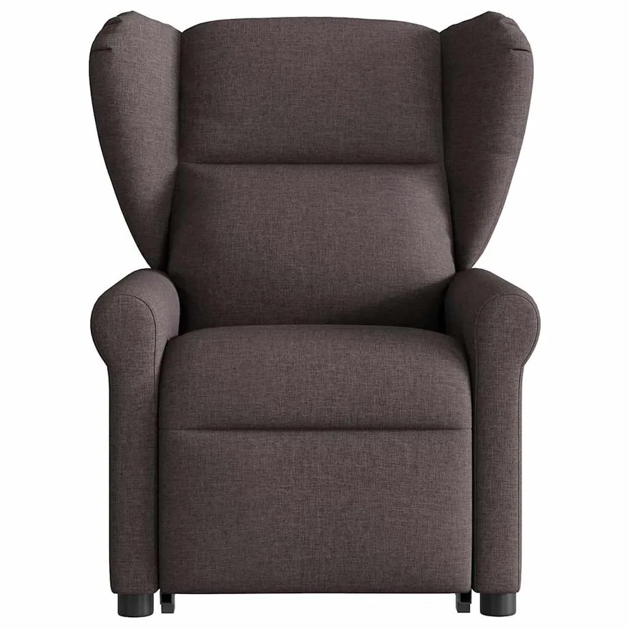 Fauteuil inclinable marron foncé tissu - 4