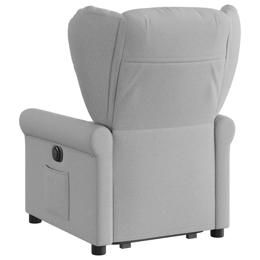 Fauteuil inclinable électrique gris nuage tissu - 6