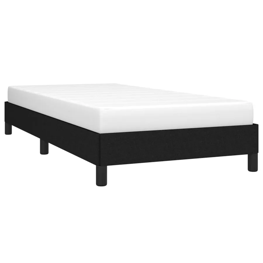 Cadre de lit sans matelas noir 100x200 cm tissu - 3