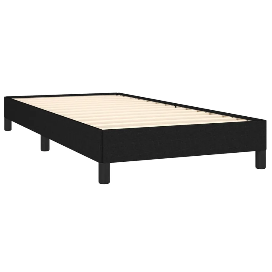 Cadre de lit sans matelas noir 100x200 cm tissu - 4