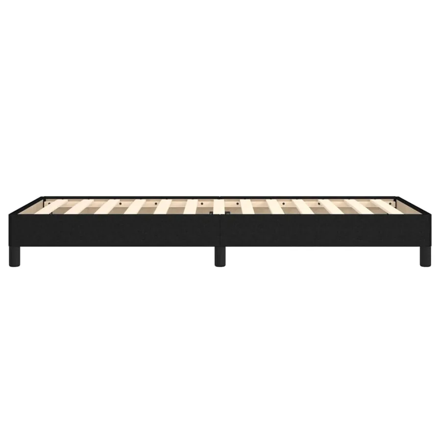 Cadre de lit sans matelas noir 100x200 cm tissu - 6