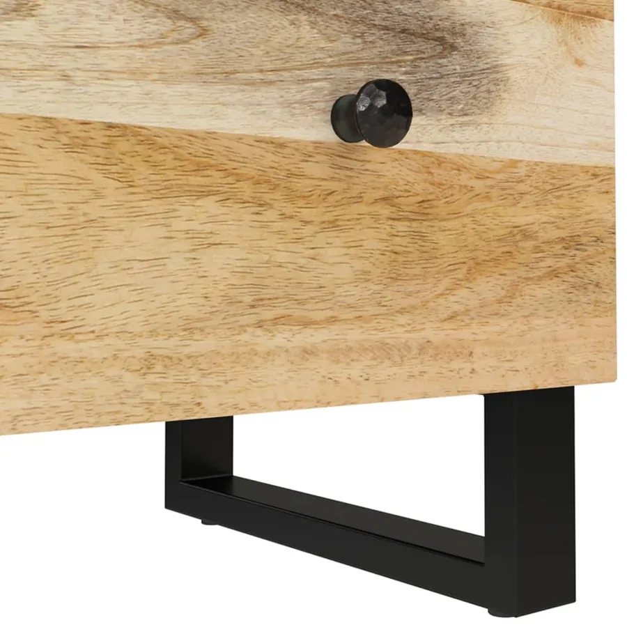 Buffets 2 pcs 60x33x75 cm Bois de manguier brut - 10