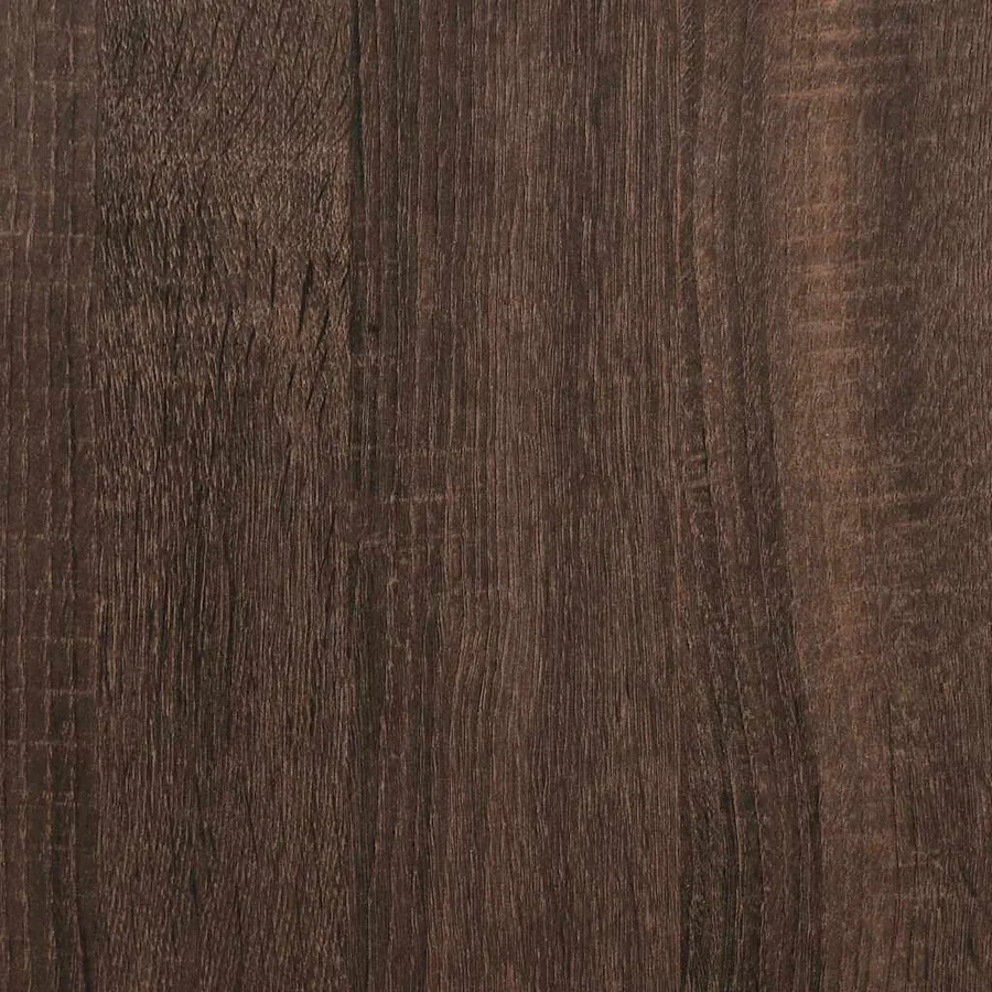 Meuble TV chêne marron 120x35x41 cm bois d'ingénierie et métal - 9