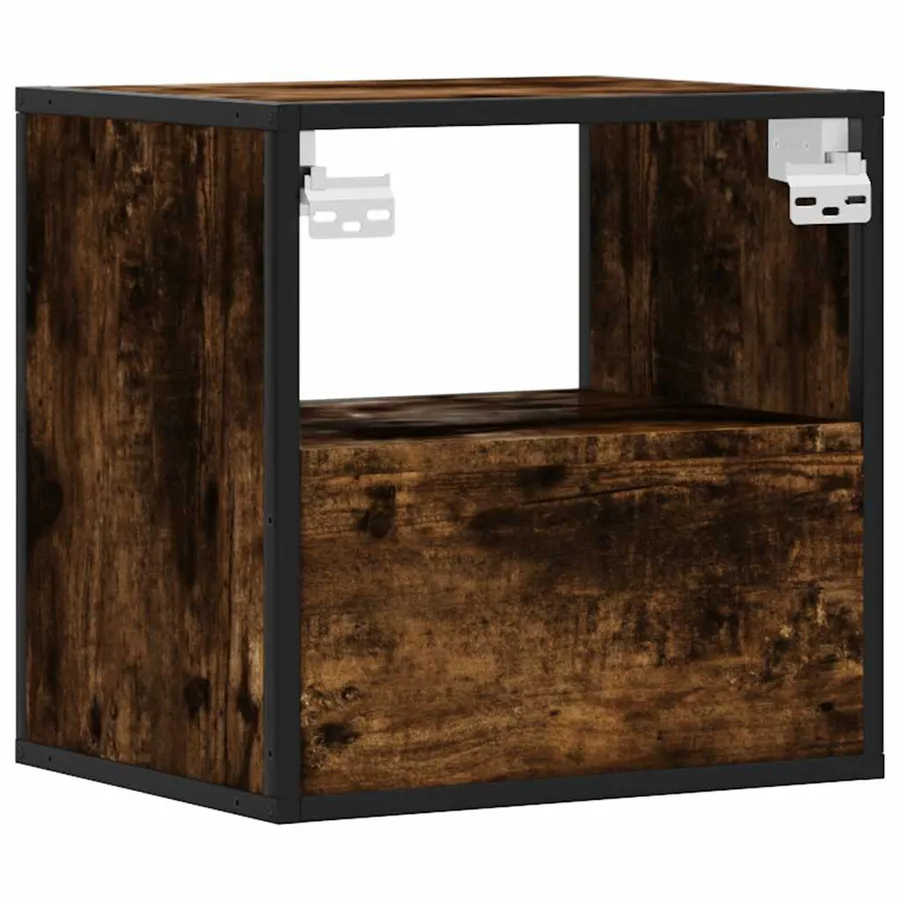 Tables de chevet murales 2 pcs Chêne fumé 40x31x39,5 cm - 8