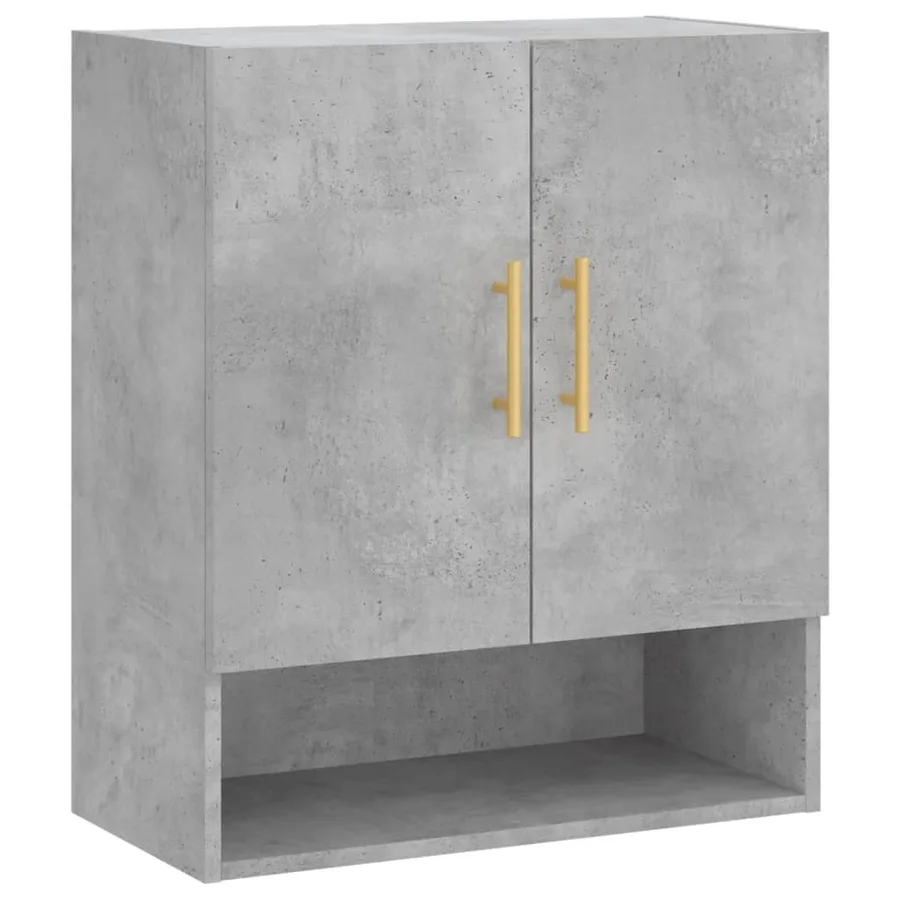 Armoire murale gris béton 60x31x70 cm bois d'ingénierie - 2