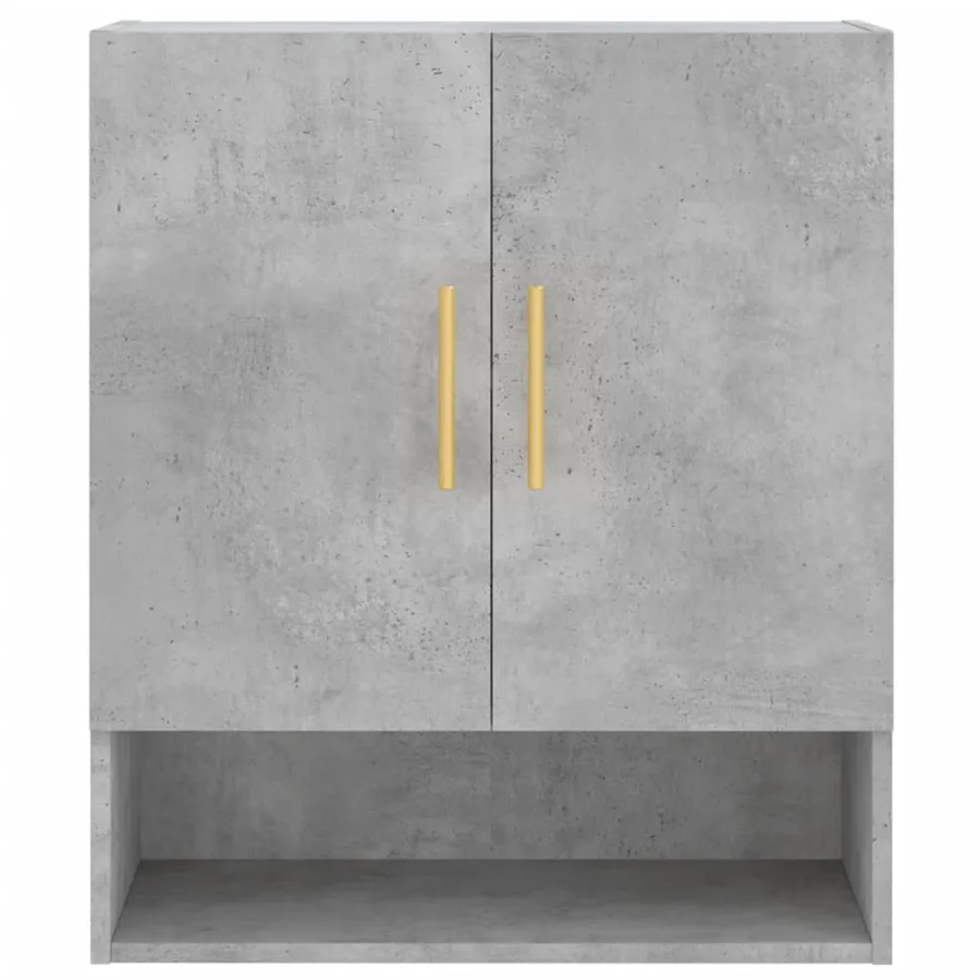 Armoire murale gris béton 60x31x70 cm bois d'ingénierie - 5