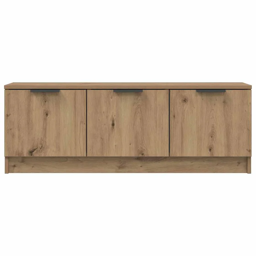 Meuble TV chêne artisanal 102x35x36,5 cm bois d'ingénierie - 5
