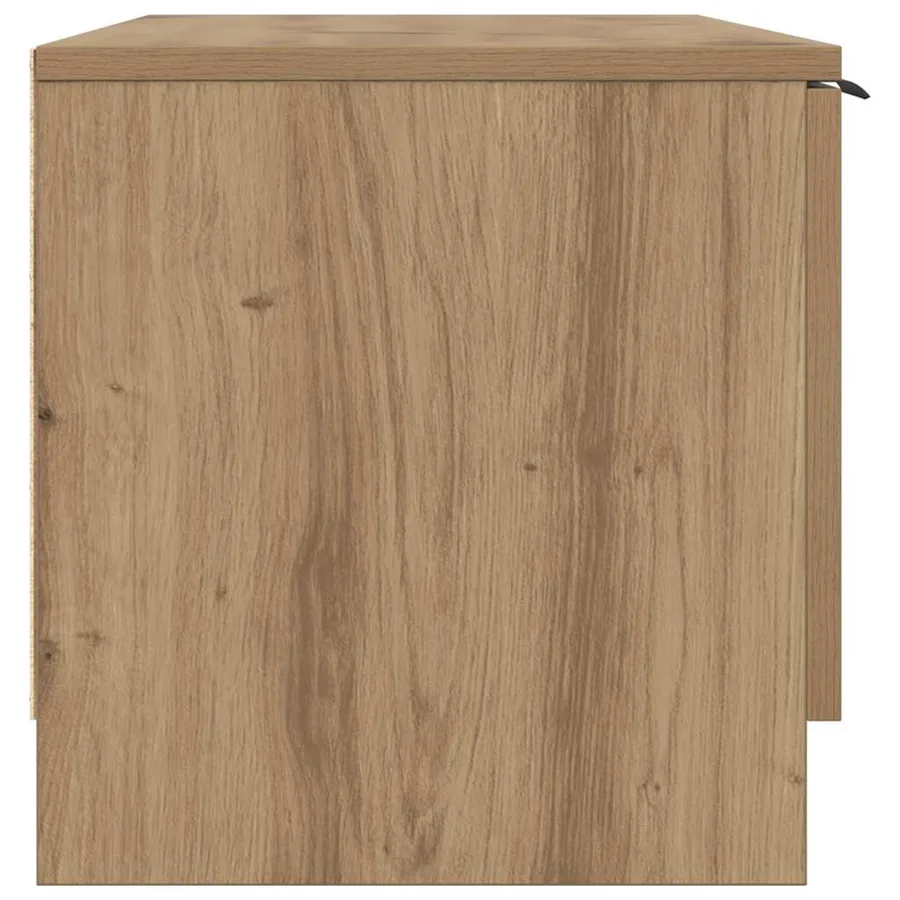 Meuble TV chêne artisanal 102x35x36,5 cm bois d'ingénierie - 6