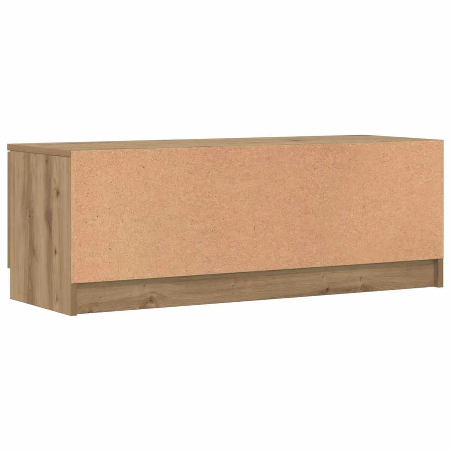 Meuble TV chêne artisanal 102x35x36,5 cm bois d'ingénierie - 7