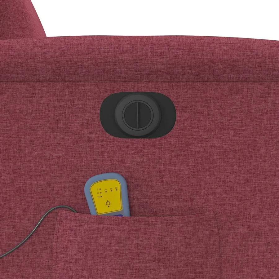 Fauteuil de massage inclinable électrique Rouge bordeaux Tissu - 12