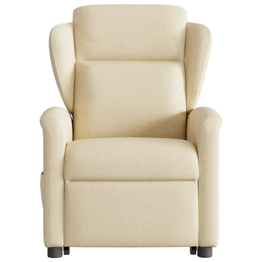 Fauteuil inclinable de massage Crème Tissu - 5