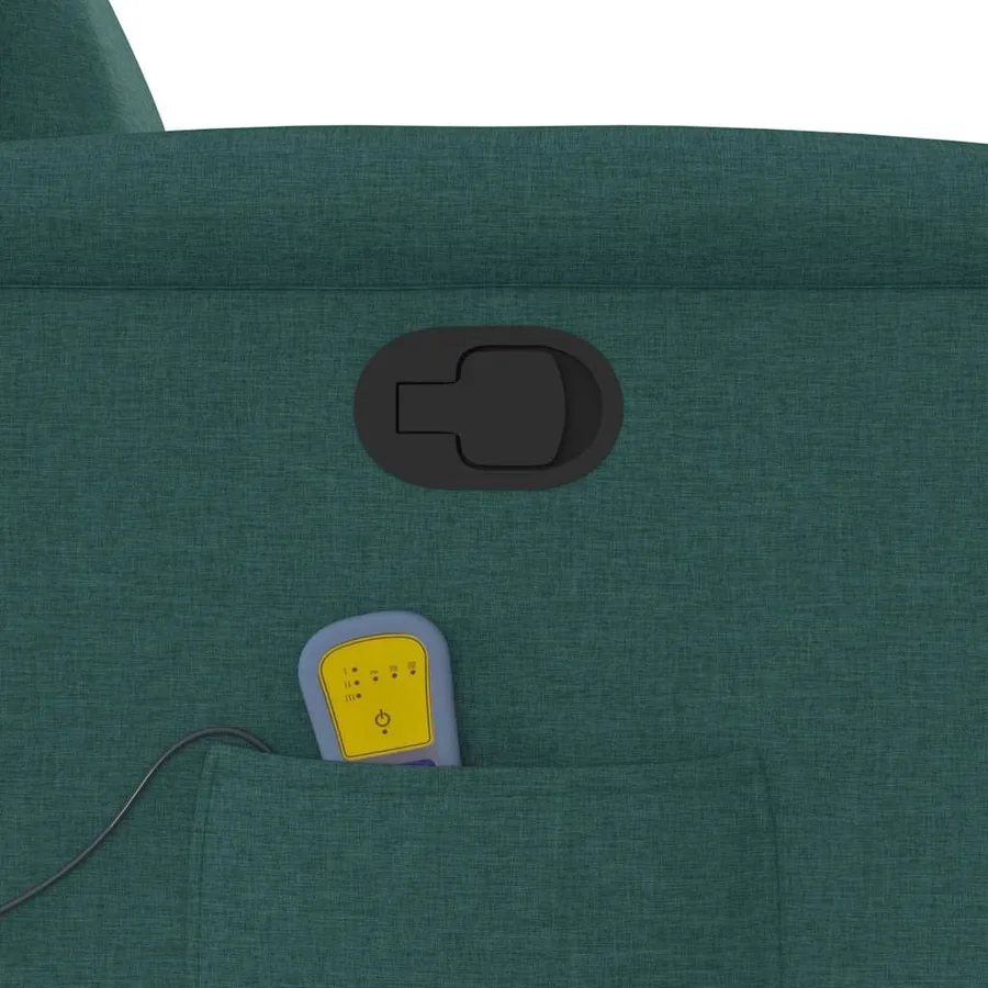 Fauteuil inclinable de massage Vert foncé Tissu - 10