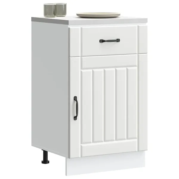 Armoire de cuisine Lucca blanc bois d'ingénierie