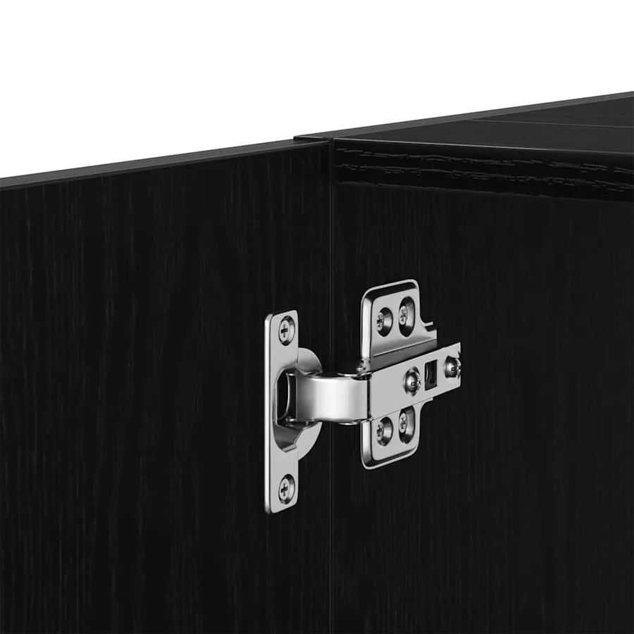 Armoire d'évier chêne noir 63x30x54 cm Bois d'ingénierie - 11