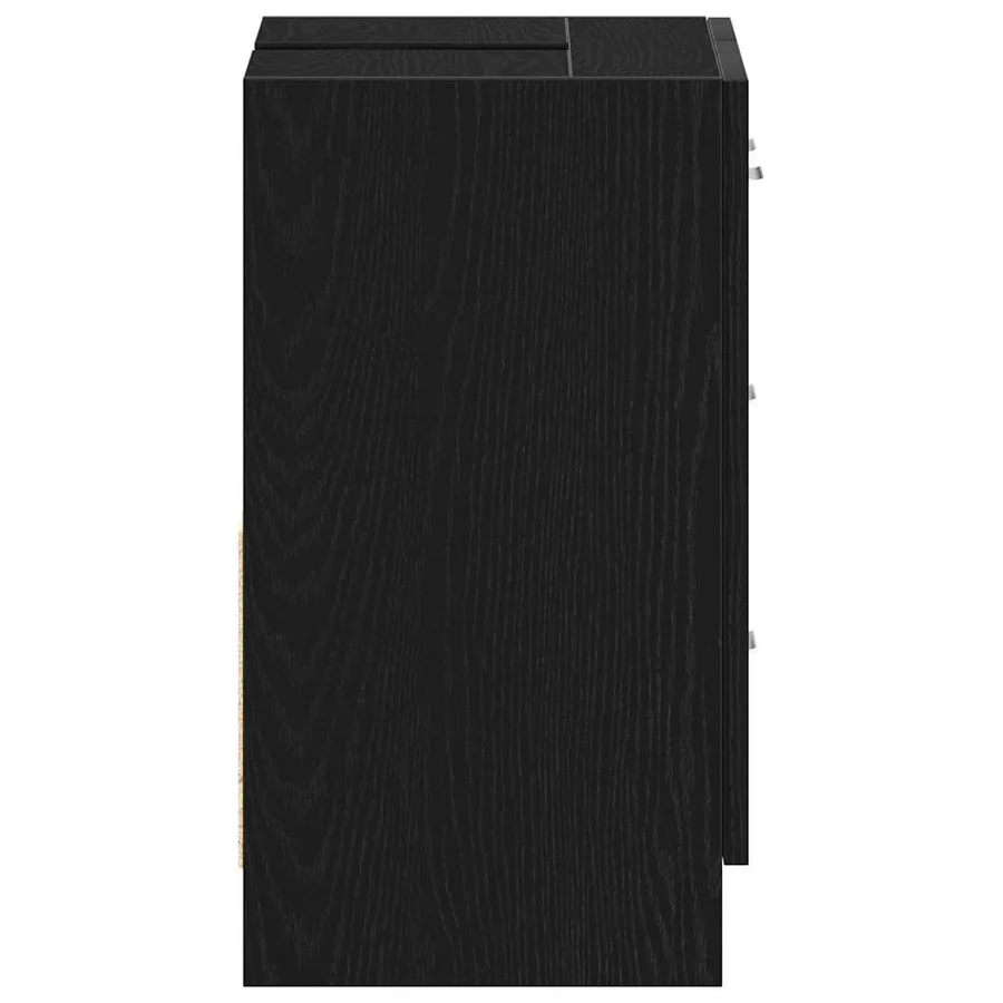 Armoire d'évier chêne noir 63x30x54 cm Bois d'ingénierie - 7