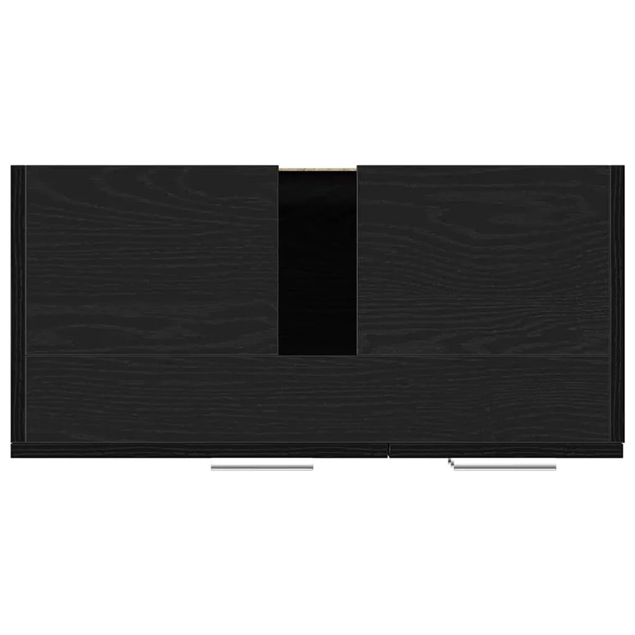 Armoire d'évier chêne noir 63x30x54 cm Bois d'ingénierie - 9