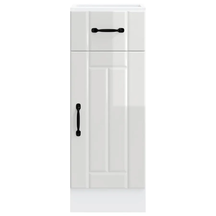 Armoire de cuisine Lucca blanc brillant bois ingénierie - 4