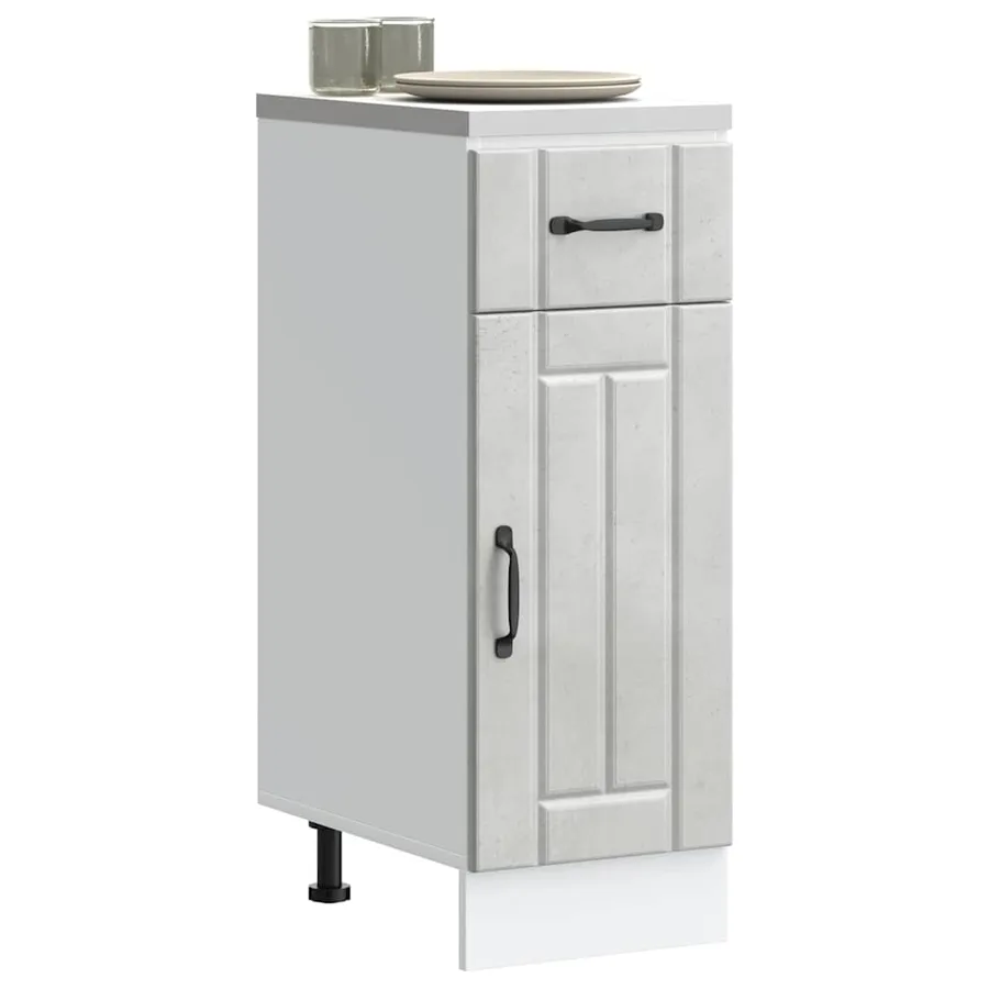 Armoire de cuisine Lucca gris béton bois ingénierie - 3