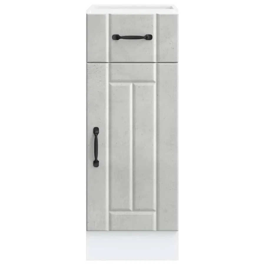 Armoire de cuisine Lucca gris béton bois ingénierie - 4