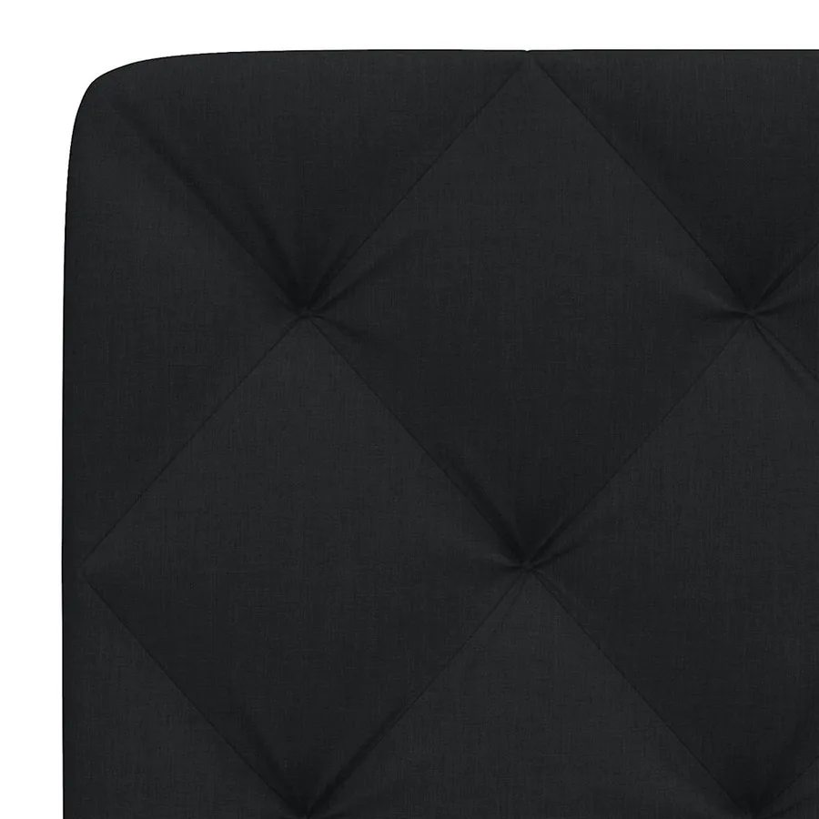 Coussin de tête de lit noir 180 cm tissu - 7