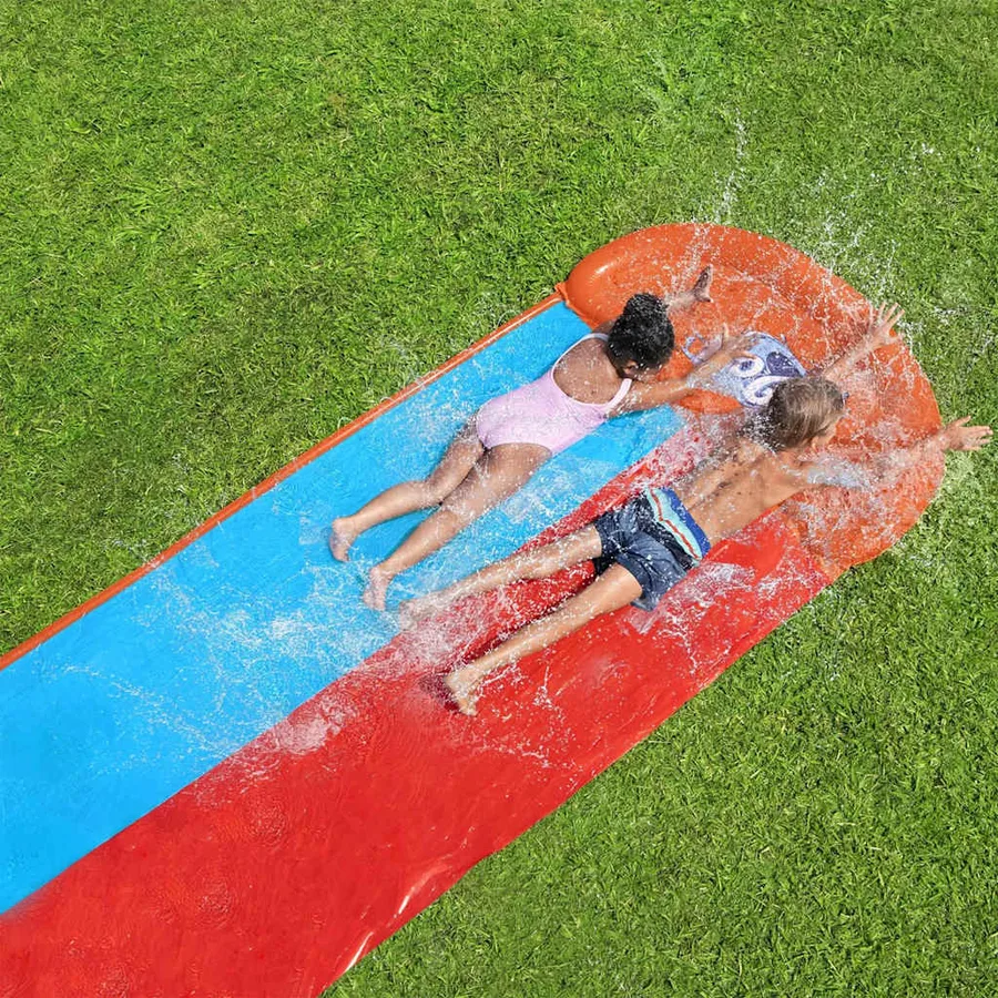 Bestway Toboggan aquatique H2OGO Tsunami Splash Ramp Toboggan double - 4