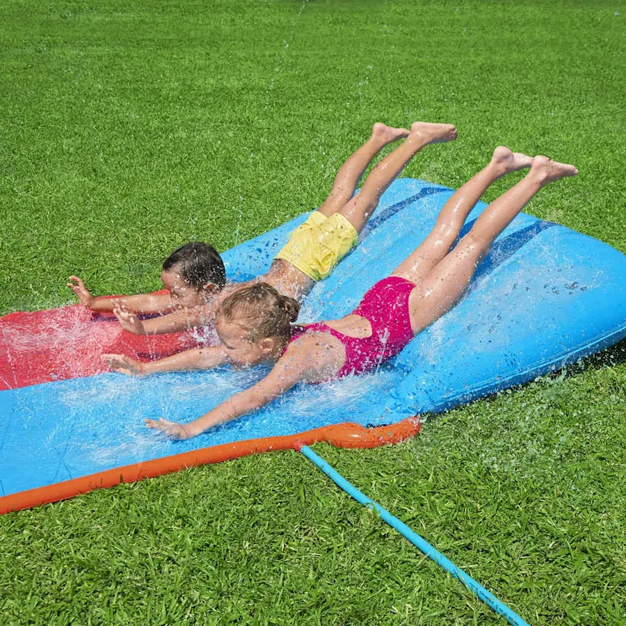 Bestway Toboggan aquatique H2OGO Tsunami Splash Ramp Toboggan double - 5