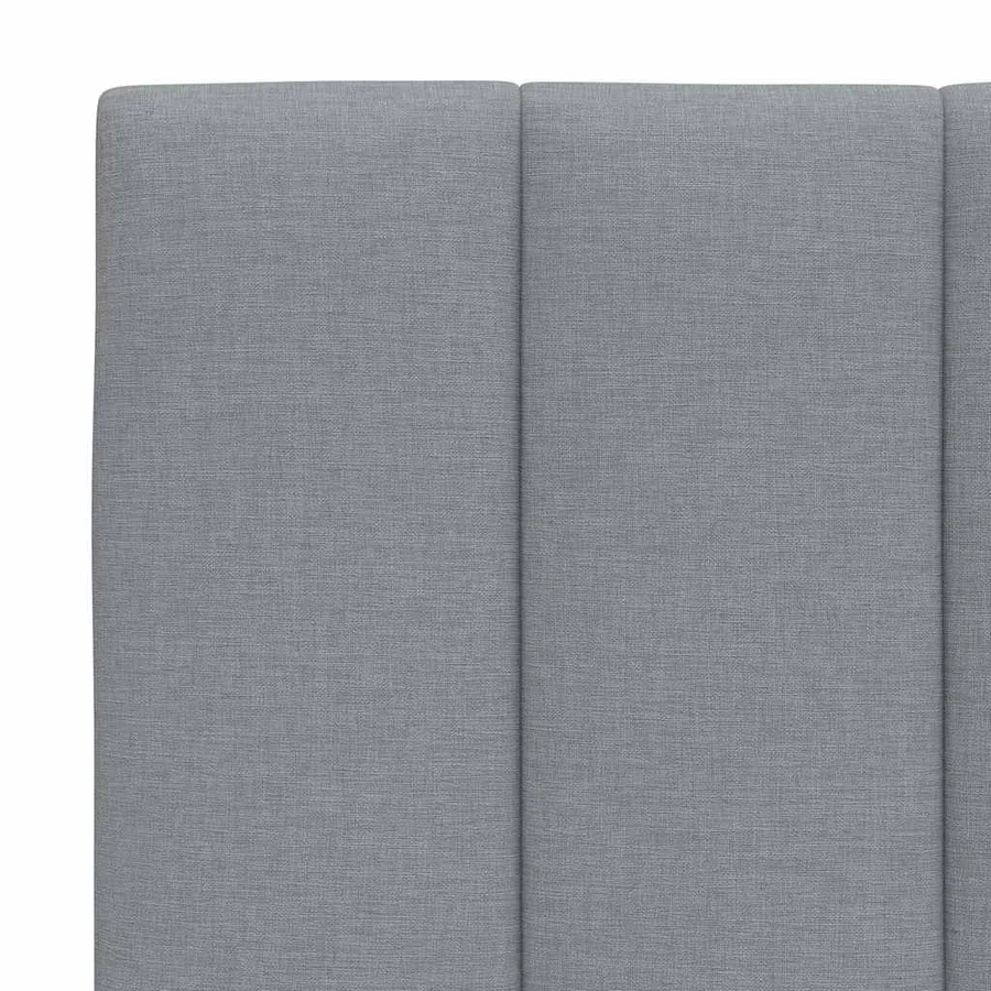 Coussin de tête de lit Hanko gris clair 200 cm tissu - 7