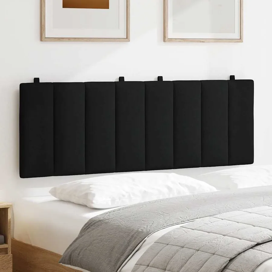 Coussin de tête de lit Hanko noir 140 cm tissu - 3