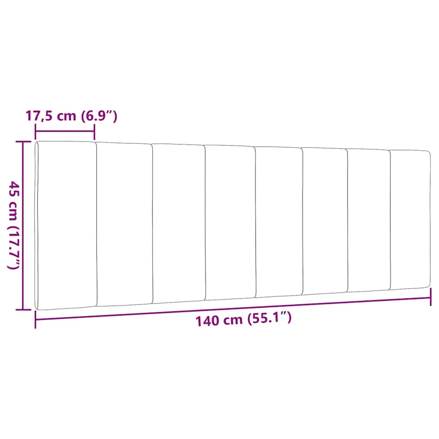 Coussin de tête de lit Hanko noir 140 cm tissu - 9