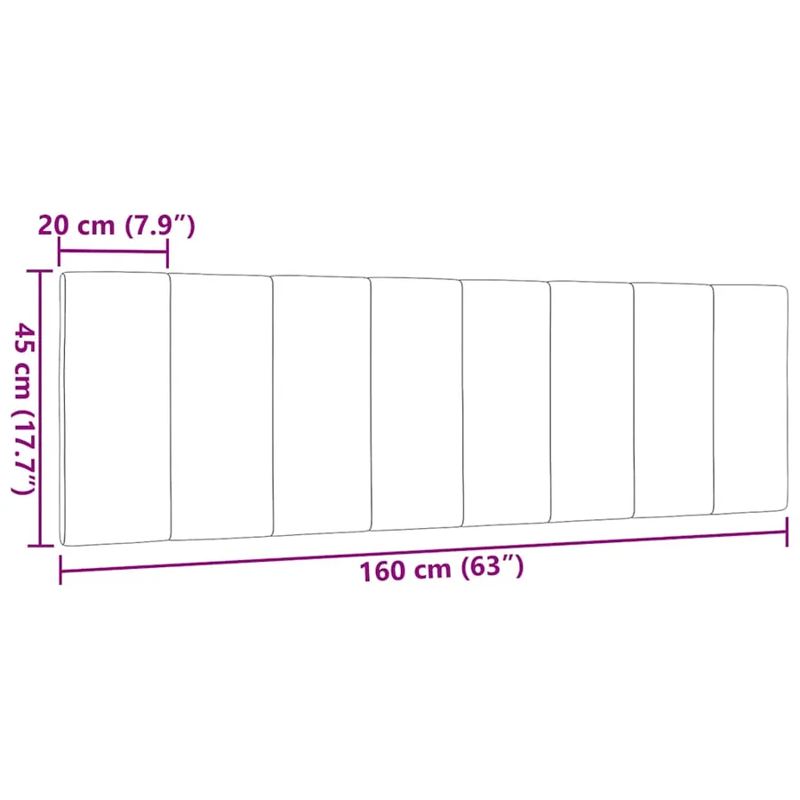 Coussin de tête de lit Hanko gris foncé 160 cm tissu - 9
