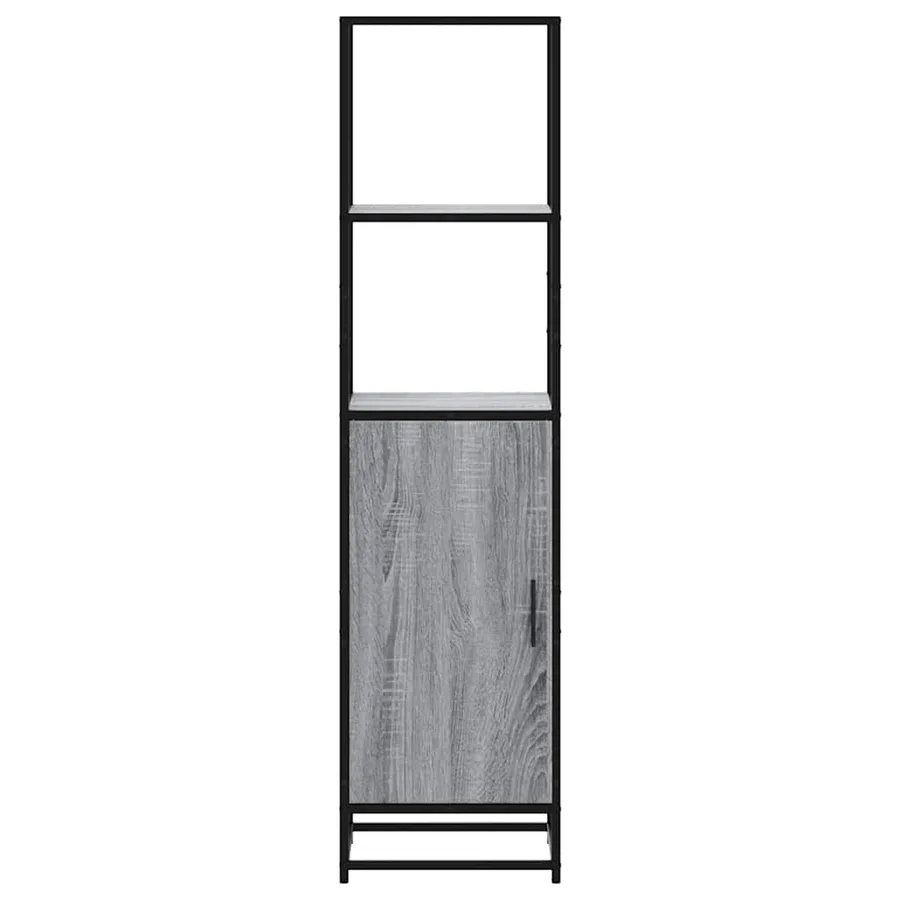 Buffet haut sonoma gris 35,5x35x139 cm bois d'ingénierie métal - 4