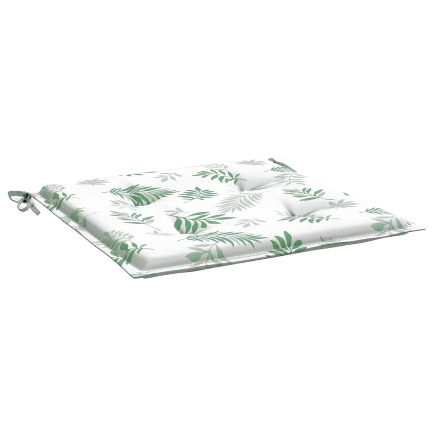 Coussins de chaise lot de 4 motif de feuilles 40x40x4 cm tissu - 5
