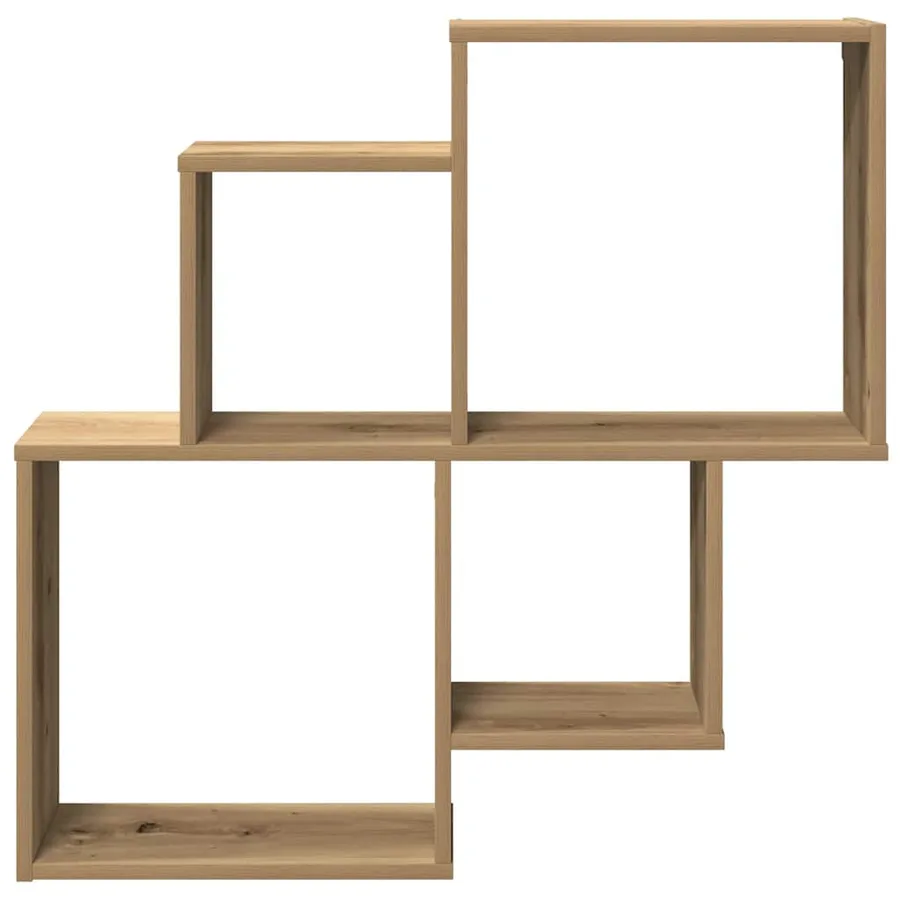Étagère murale chêne artisanal 80x15x78,5 cm bois d'ingénierie - 4