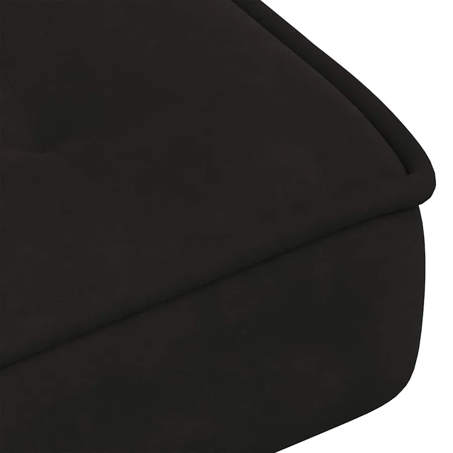 Chaise de relaxation noir 64x74x84 cm velours - 8