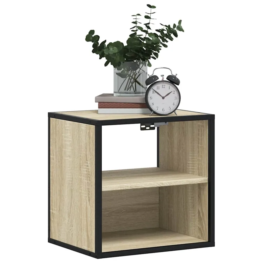 Tables de chevet murales 2 pcs chêne sonoma 40x31x39,5 cm - 3