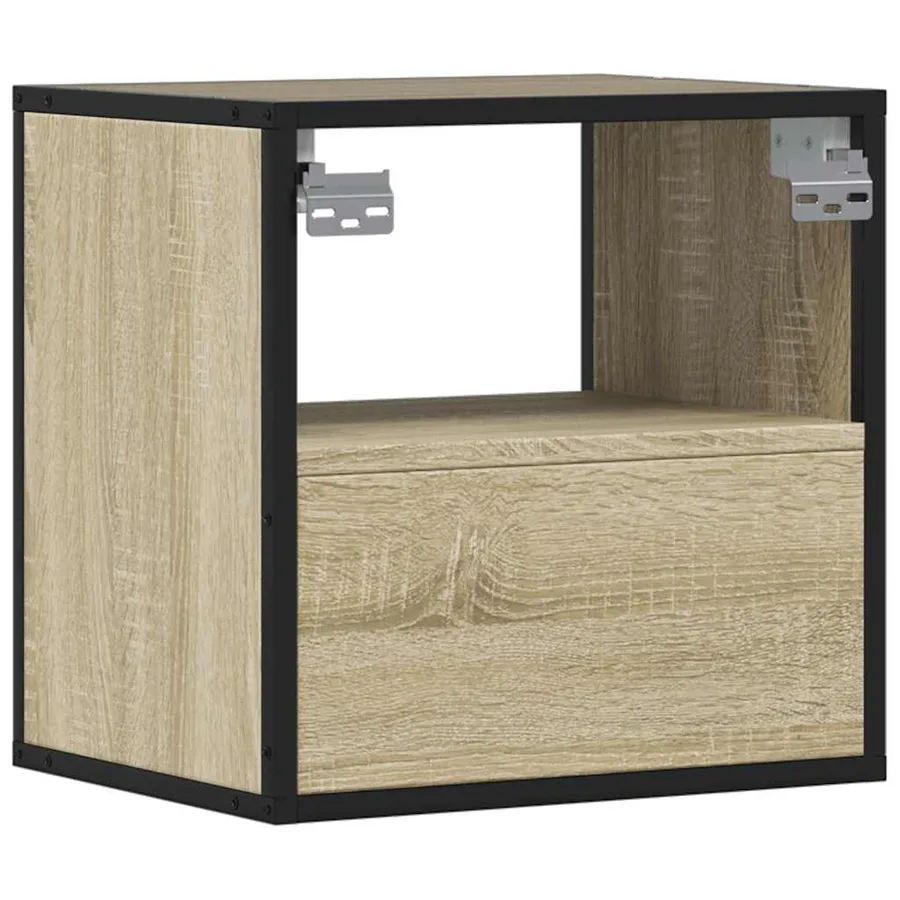 Tables de chevet murales 2 pcs chêne sonoma 40x31x39,5 cm - 8