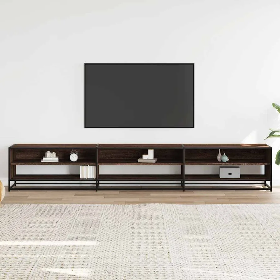 Meuble TV chêne marron 270x40x46 cm bois d'ingénierie - 3
