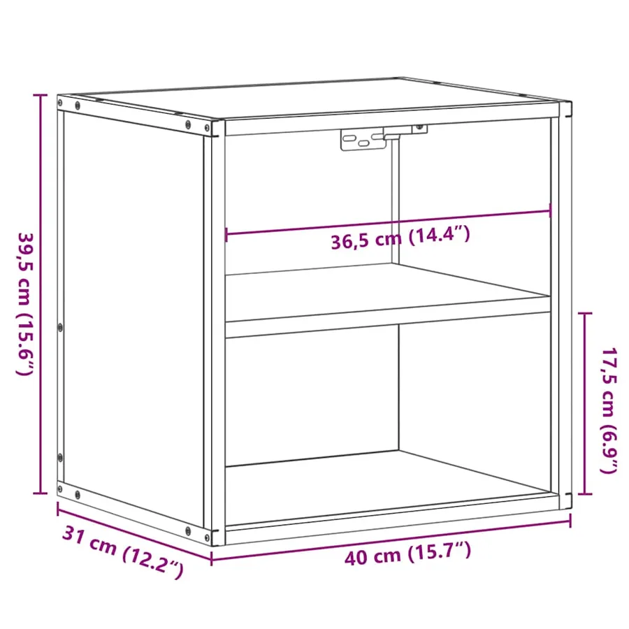 Tables de chevet murales 2 pcs sonoma gris 40x31x39,5 cm - 12